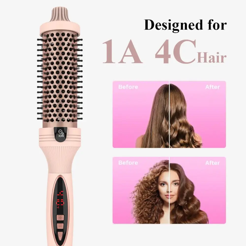 3-in-1 Pro Negative Ion Two PTC Heaters Thermal Brush - Image 6
